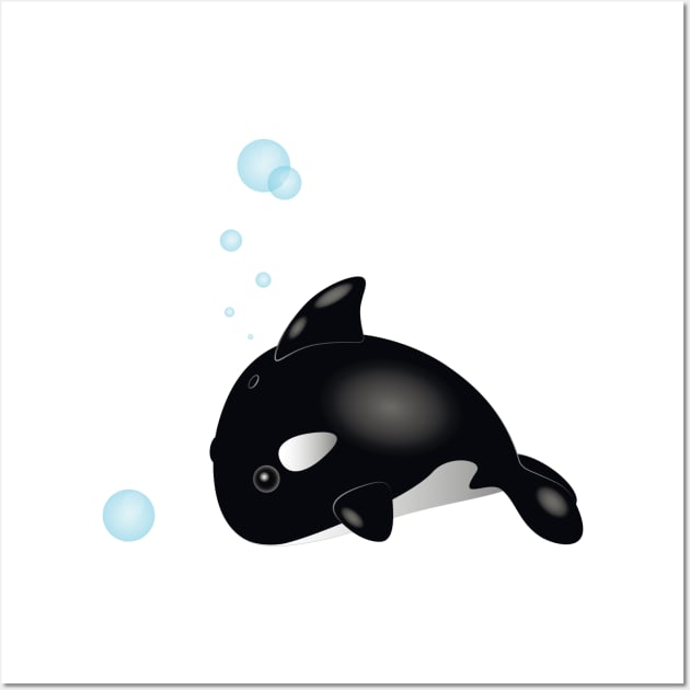 Killer whale baby Wall Art by EvaMok88